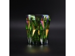 colorful fancy glass vessel for candles