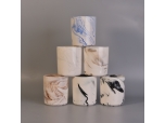 cylinder ceramic marble effect candle making jars