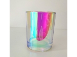 iridescent glass candle jar 12oz wax capacity