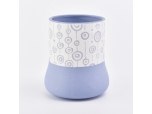 modern stylish blue ceramic jar