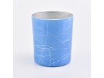 new decoration luxury glass candle jars Blue