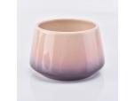 pink and purple gradient ceramic glazed candle jar