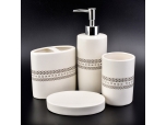 white ceramic bathroom set 4 pieces