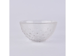 white glass candle holder bowl shaped